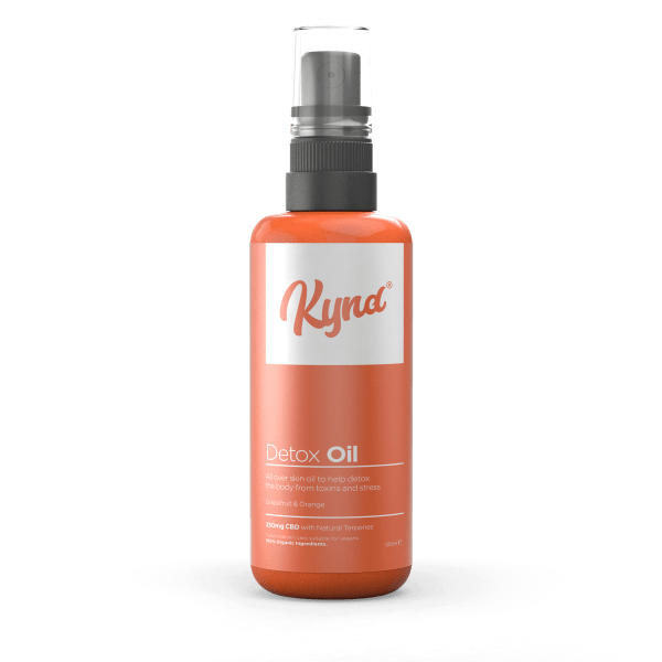 Kynd's CBD Detox Body Massage Oil: Revitalize Stressed skin, Boost Circulation, and Bid Farewell to Toxins. Vegan Friendly, THC Free*, Next-Day UK Shipping