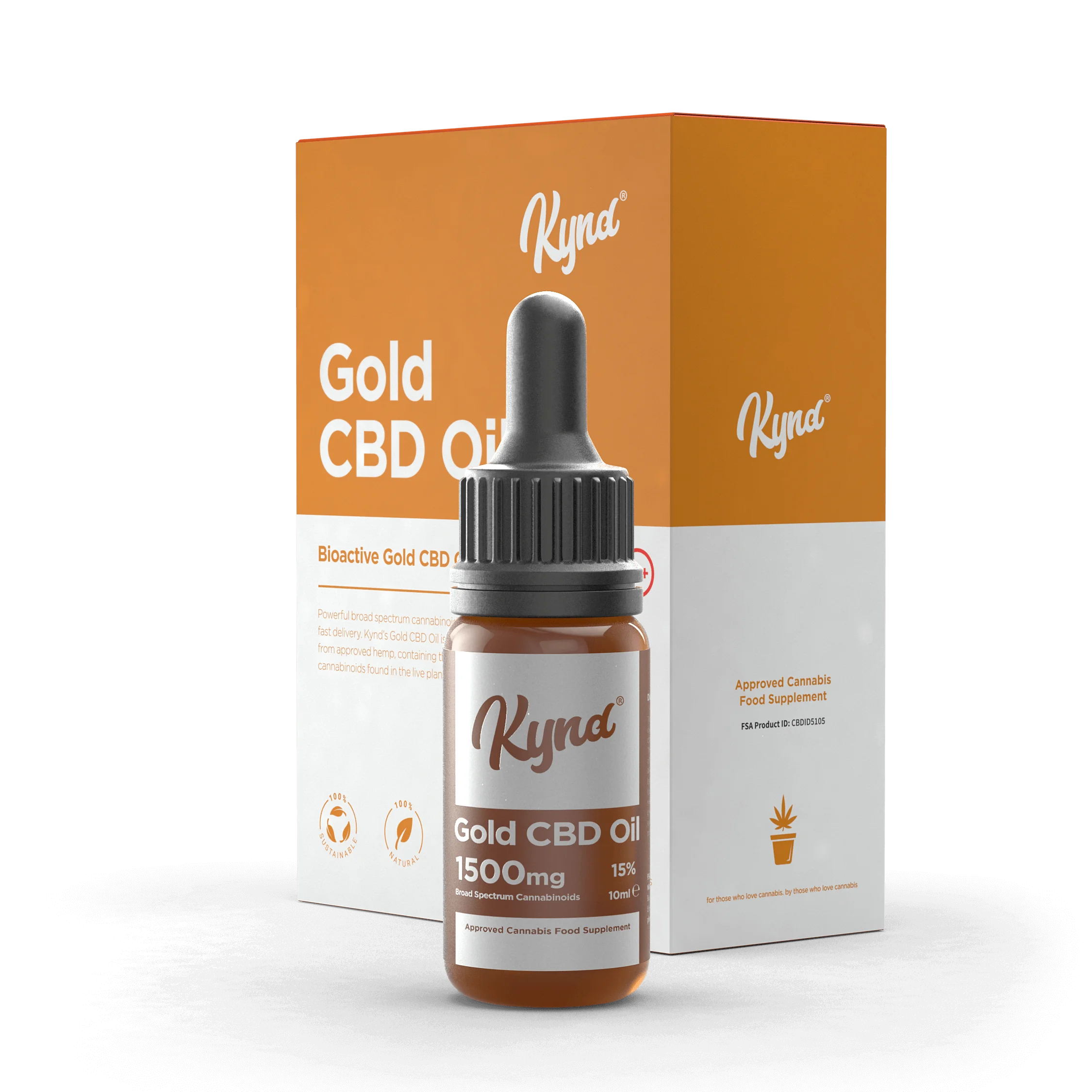 Kynd's Deluxe Gold CBD Oil 1500mg of Broad Spectrum THC Free Hemp seed CBD Oil UK. 100% Natural & Vegan-Friendly, Cannabis Sativa, Best CBD in Edinburgh, UK