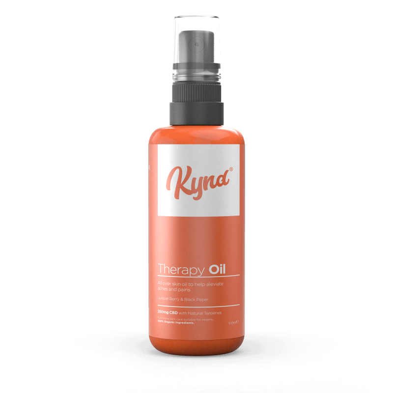 Revitalize Your Body with Kynd's CBD Sports Body Oil. 100% Lab-tested & Vegan CBD product. Cannabidiol Body Therapy Oil for Skincare in Edinburgh UK