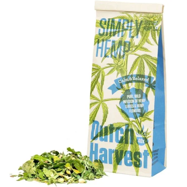 Simply Hemp Tea for Ultimate Relaxation! Contain 100% Vegan & Organic Hemp leaves and Hemp flowers. GMO Free, Gluten Free, Lab Tested Hemp Teas in UK