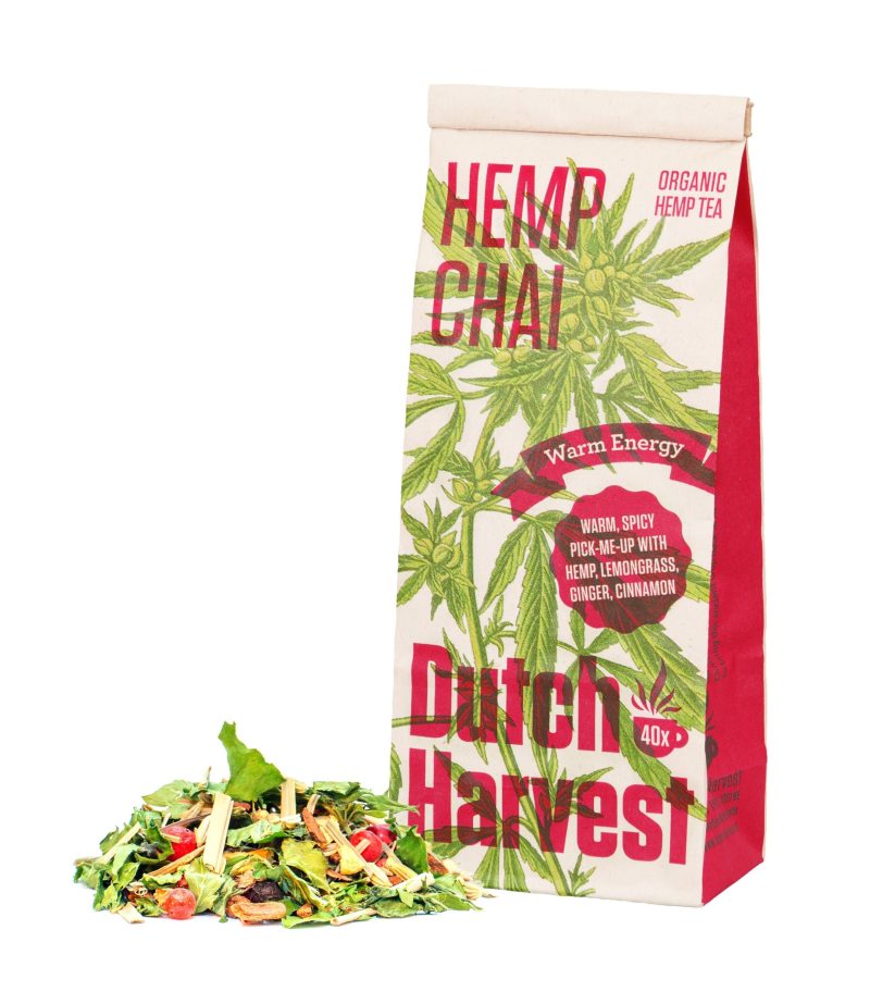 Our Ayurvedic spices dancing with our premium Dutch hemp Chai. Hemp leaves and Hemp flowers (60%), 100% Natural, GMO Free, Gluten Free Hemp Teas in UK